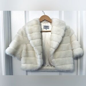 Laura Women's Cream Faux Fur Puffer Jacket